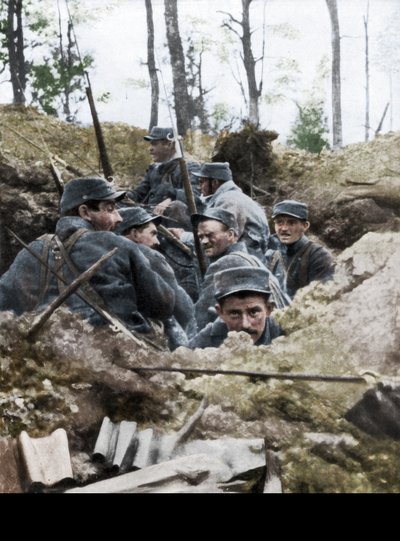 Calonne, Fransa, Temmuz 1915 siper sisteminde Fransız birlikleri by Unbekannt