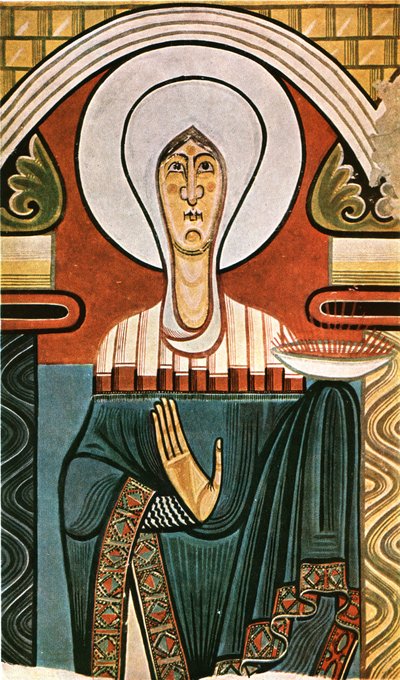 Sant Climent de Tahüll kilisesindeki fresk, Katalonya, İspanya, 1928. by Unbekannt