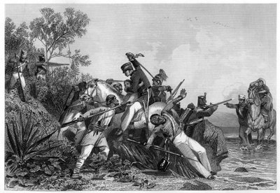 Kaçak İngiliz subaylar ve aileleri isyancılar tarafından saldırıya uğradı, 1857, c1860 by Unbekannt