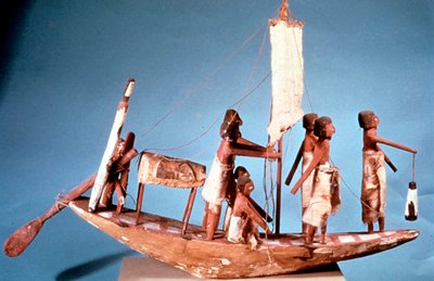 Boyalı ahşaptan cenaze teknesi, 9. Hanedan, Eski Mısır, MÖ 2232-2140 by Unbekannt