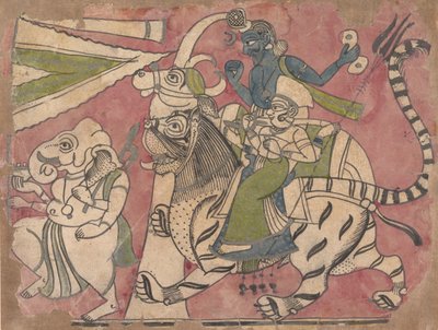 Ganesha, 18. yüzyıl Alayında Shiva ve Durga