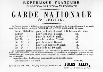 Garde Nationale 8. Lejyon, Paris Komünü