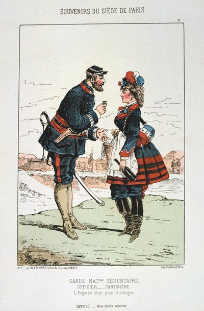 Hareketsiz Ulusal Muhafız - Memur Cantinierre, Paris Kuşatması, 1870-1871 by Unbekannt