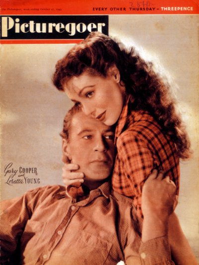 Gary Cooper 1901-1961 ve Loretta Young 1913-2000, Amerikalı aktörler, 1945 by Unbekannt