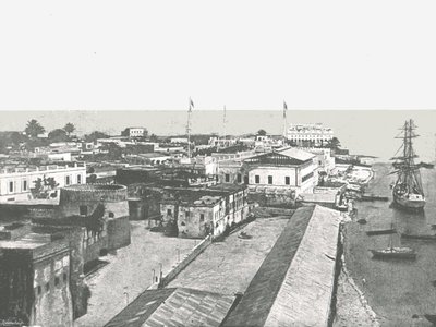 Başkentin genel görünümü, Zanzibar, 1895. by Unbekannt