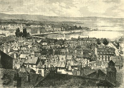Cenevre, Göle Doğru Bakış, 1890. by Unbekannt