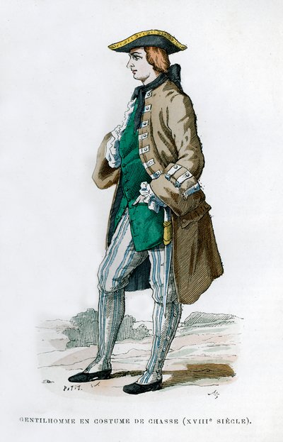 Av kostümlü beyefendi, 18. yüzyıl 1882-1884 by Unbekannt