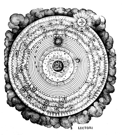 Yer merkezli veya Dünya merkezli Evren, c1617 by Unbekannt