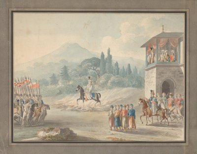 Gürcü süvari incelemesi, c. 1780 by Unbekannt