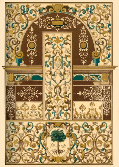 Alman Rönesans tavan ve duvar resmi, 1898. by Unbekannt