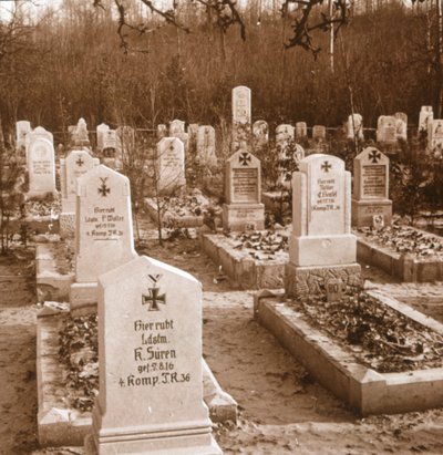 Alman mezarlığı, Carlepont, Kuzey Fransa, c1914-c1918 by Unbekannt