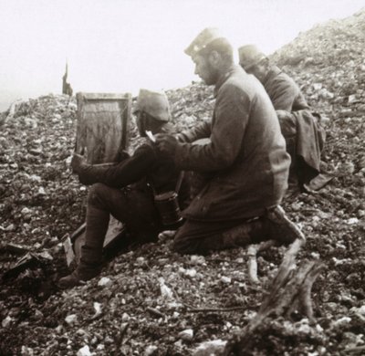 Vaux Kalesi dışındaki Alman işaretçiler, Verdun, kuzey Fransa, c1914-c1918 by Unbekannt