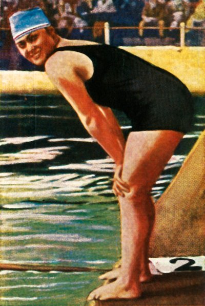 Alman yüzücü Hilde Schrader, 1928. by Unbekannt