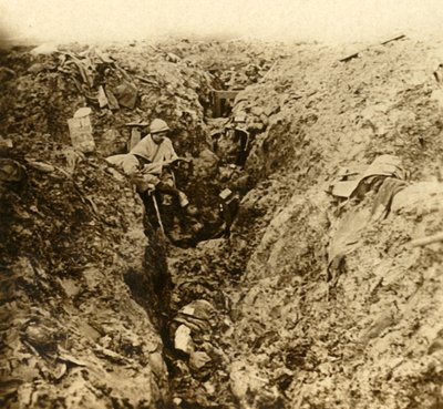 Alman siperleri bombardımanla yok edildi, Verdun, kuzey Fransa, c1914-c1918 by Unbekannt