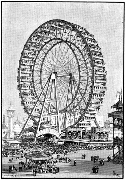 Dev Dönme Dolap, Uluslararası Sergi, Chicago, 1893 by Unbekannt