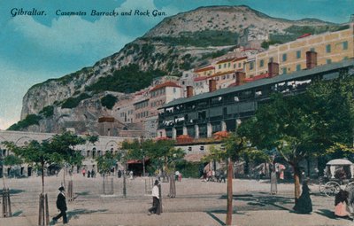 Cebelitarık - Casemates Kışlası ve Taş Tabancası, c1900 by Unbekannt
