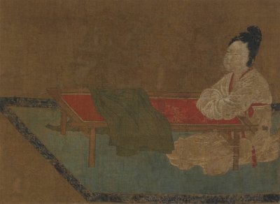Bir nakış çerçevesine oturan kız, Ming hanedanı, 15. yüzyıl. by Unbekannt