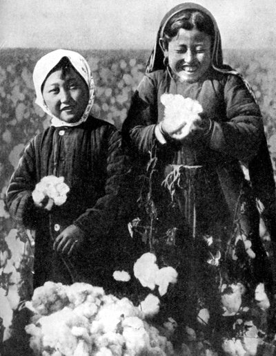 Pamuk tarlasındaki kızlar, Kazakistan, 1936 by Unbekannt