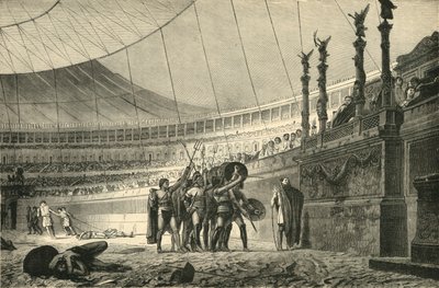 Savaşa Katılmadan Önce İmparatoru Selamlayan Gladyatörler, 1890. by Unbekannt