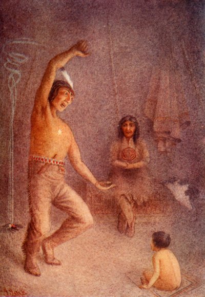 Glooskap, tüm büyülü kaynaklarını yardımına getirdi, 1914. by Unbekannt