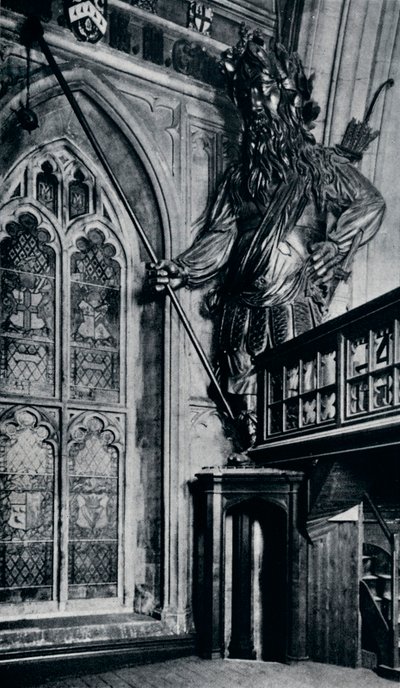 Gog Gogmagog, Londra Guildhall yangınında yanan iki şehir devinden biri, 1940 by Unbekannt