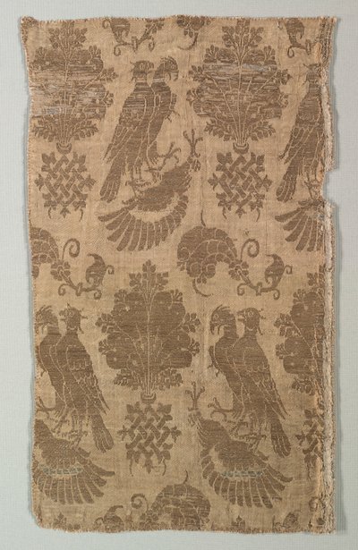 Şahin ve Hanedanlık armaları ile altın desenli İpek, 1360-1400. by Unbekannt