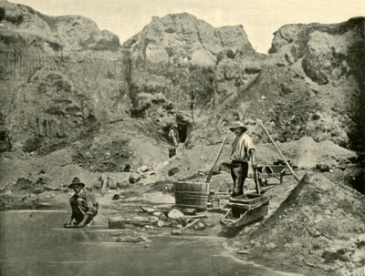 Gold Diggers, Beechworth, Victoria, 1901 yakınlarındaki İşyerinde. by Unbekannt