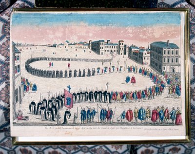 Lizbon Engizisyonu tarafından mahkum edilen suçluların büyük alayı, 18. yüzyıl by Unbekannt