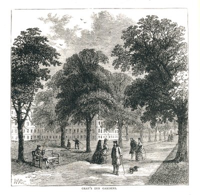 Grays Inn Bahçeleri, 1878 by Unbekannt