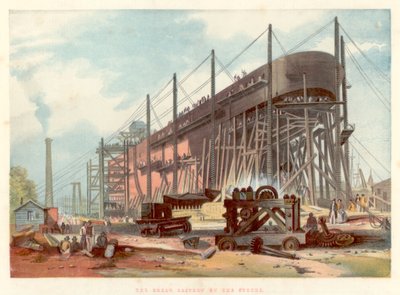 Büyük Doğu, Thames'teki Millwall'daki hisse senetlerinde, 1857 by Unbekannt