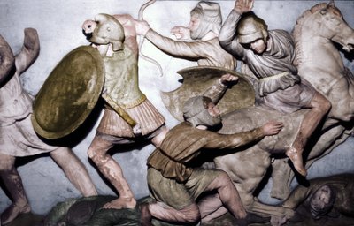 Yunanlılar Perslerle savaşıyor, İskender Lahdi, Sidon, MÖ 4. yüzyıl, 20. yüzyıl by Unbekannt