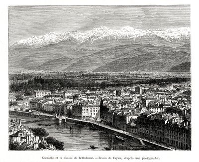 Belledonne aralığından Grenoble, Fransa, 1886 by Unbekannt
