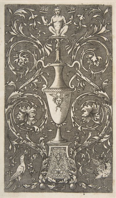 Bir vazo, kuşlar ve akantus parşömenleri ile grotesk, yaklaşık. 1515-1600. by Unbekannt