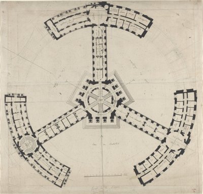 Güzel Sanatlar Akademisi için Zemin Planı, 17501790. by Unbekannt