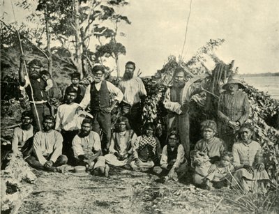 Aborijin Halkı Grubu, Lake Tyers, Victoria, Avustralya, 1901. by Unbekannt