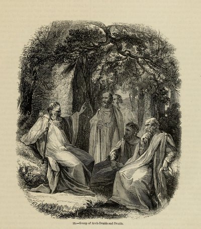 Eski İngiltere kitabından Archdruidler ve Druidler Grubu: Bir Resim Müzesi, 1845 by Unbekannt
