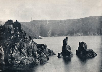 Guernsey - Moulin Huet Körfezi, Köpek ve Aslan Kayaları ile, 1895 by Unbekannt