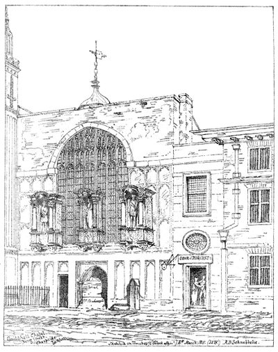Guildhall Şapeli, King Street, Cheapside, Londra, 1886 by Unbekannt