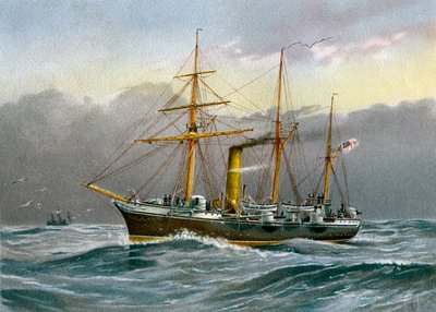 HMS Nymphe, Kraliyet Donanması şaloması, c1890-c1893 by Unbekannt