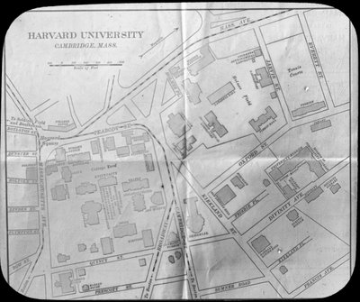 Harvard Üniversitesi kampüs haritası, Cambridge, Massachusetts, ABD, 19. yüzyılın sonları veya 20. yüzyılın başlarında by Unbekannt