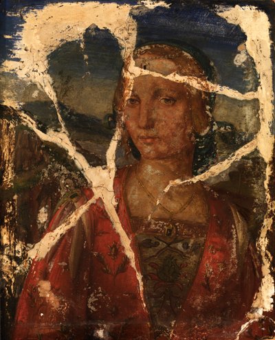 Genç Bir Kadının Başı, 15. yüzyıl. by Unbekannt