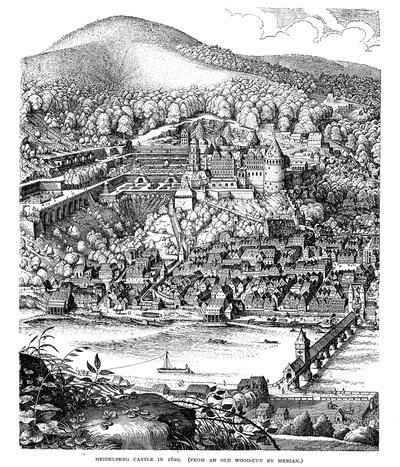 Heidelberg Kalesi ve kasabası, 1620