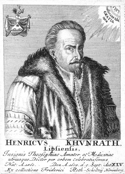Heinrich Khunrath, Alman kimyager ve simyacı, 1725 by Unbekannt