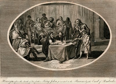 Henry III, Pembroke Kontu tarafından Baronlara sunuldu, 1216 1793 by Unbekannt