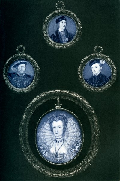 Henry VII, Henry VIII, Edward VI, Elizabeth I, 16. yüzyıl, 1896 by Unbekannt