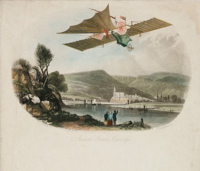 Henson'ın 'Havadan Buhar Arabası', c 1843 by Unbekannt