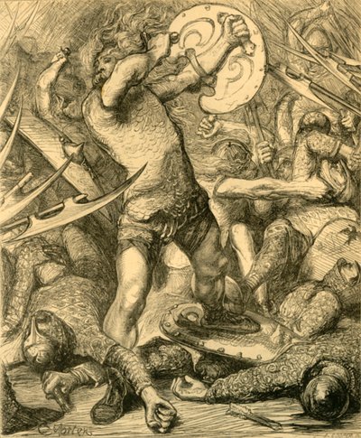 Hereward, Norman konak, c1890 ile yolunu kesiyor. by Unbekannt