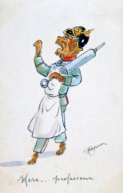 Herr Profesör, Vintage Fransız kartpostal, c1900 by Unbekannt