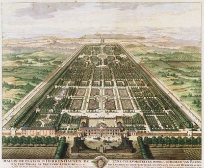 Herrenhausen: Kale ve Bahçeler, c. 1745 by Unbekannt