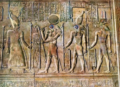 Hiyeroglif kabartma, Kom Ombo Tapınağı, Mısır, 20. Yüzyıl by Unbekannt